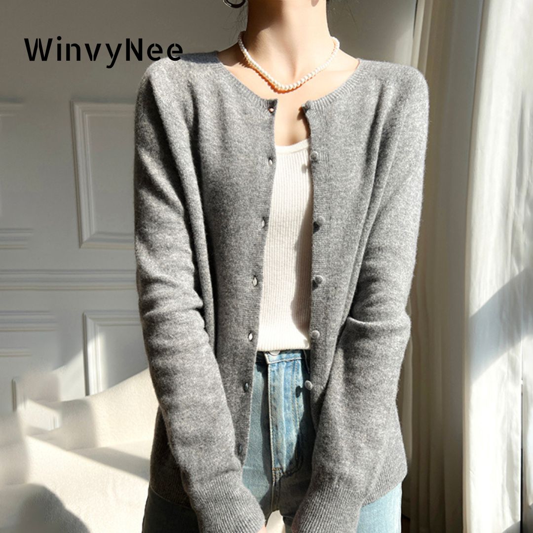Wool Coat Peacoat - WwiyNee-Cardigans de lã de malha feminina,