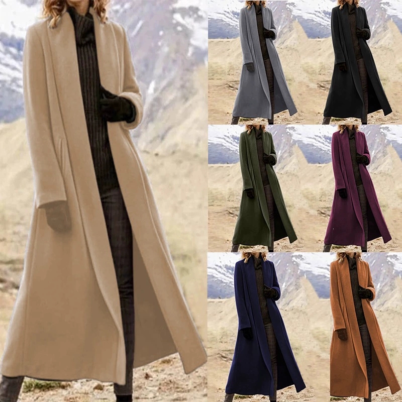 Wool Coat Peacoat - Casaco de Lã Extra Longo Plus