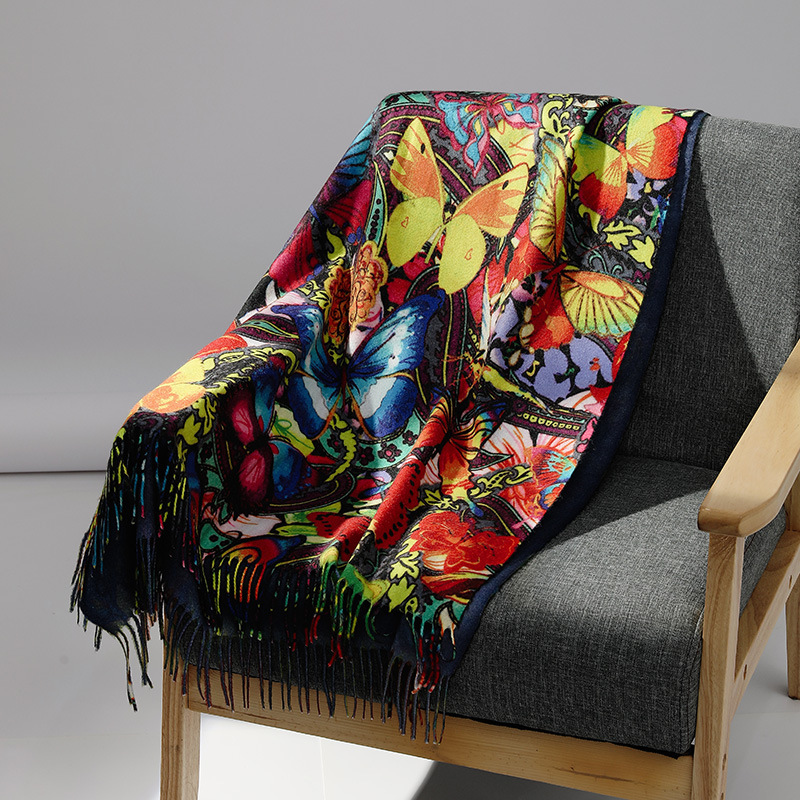 Wool Scarf Men - Marca de luxo pintura a óleo
