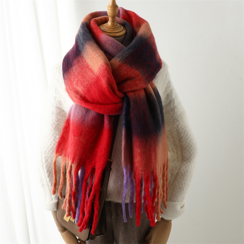 Wool Scarf Men - Novo Cachecol Xadrez de Outono Inverno