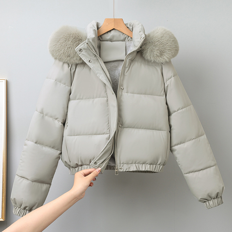 Inverno curto parkas roupas fe - Wool Coat Peacoat avaliação e preço