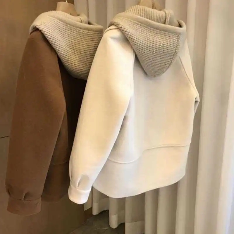Casaco de lã com capuz feminin - Wool Coat Peacoat avaliação e preço