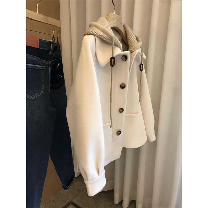 Casaco de lã com capuz feminin - Wool Coat Peacoat avaliação e preço