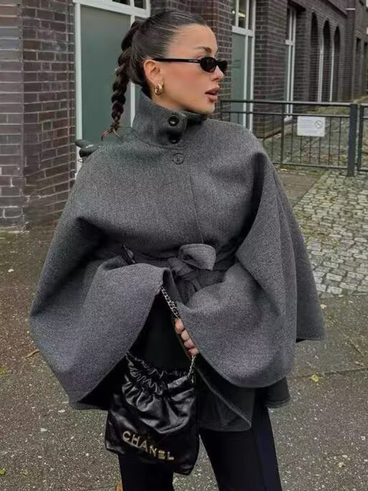 Casacos Femininos de Lã TFMLN  - Wool Coat Peacoat avaliação e preço