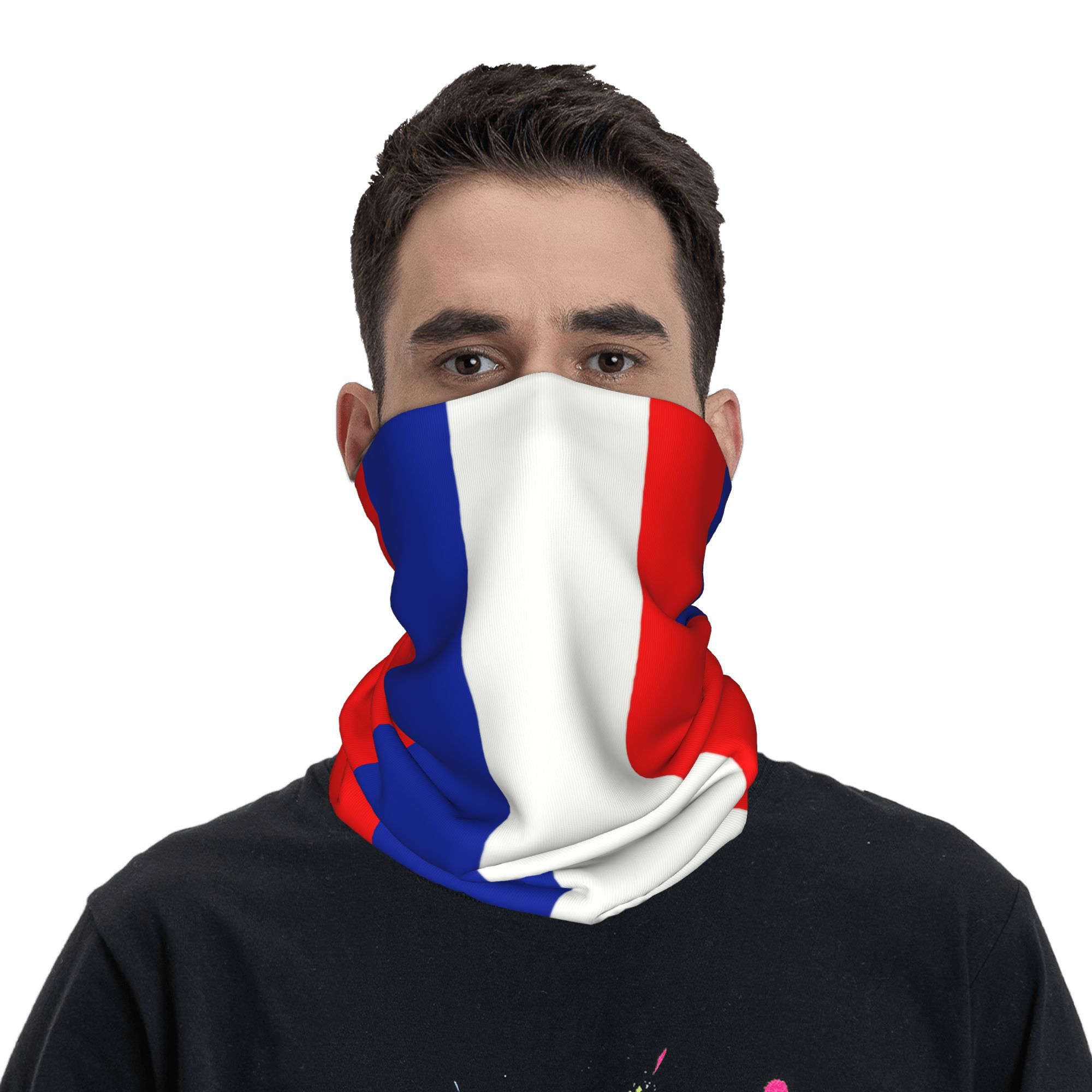 Bandeira francesa personalizad - Neck Gaiter Fleece avaliação e preço