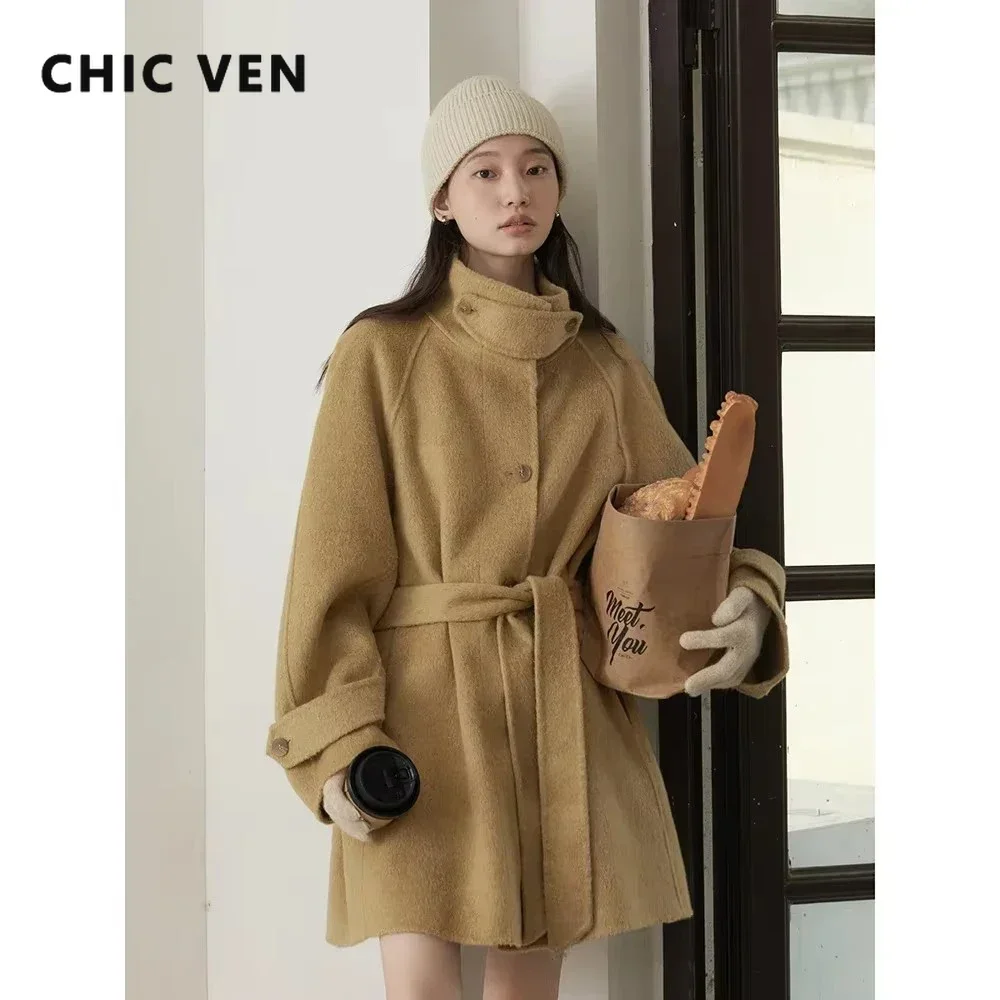 Chique ven coreano feminino ca - Wool Coat Peacoat avaliação e preço