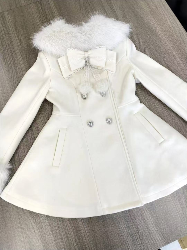 Casaco Elegante Kawaii de Outo - Wool Coat Peacoat avaliação e preço