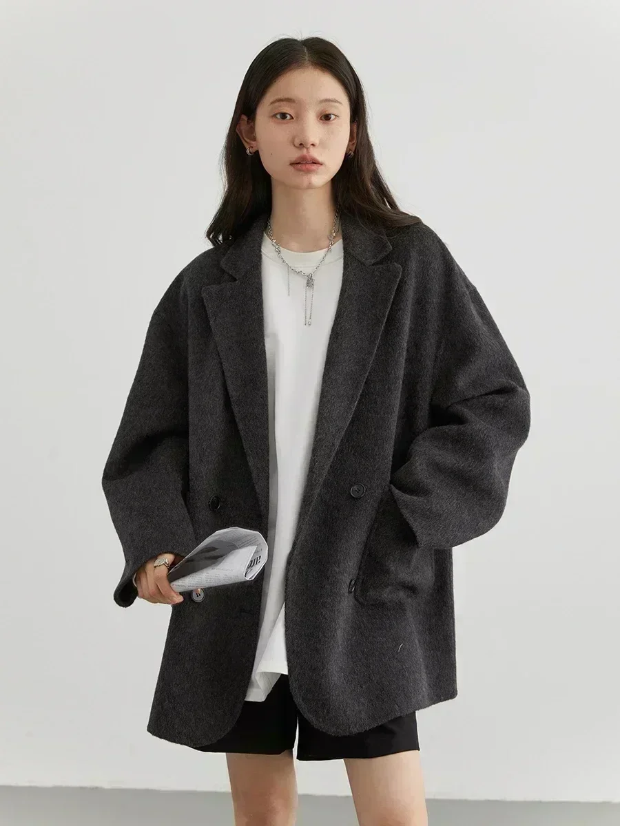 Chique ven casacos de lã femin - Wool Coat Peacoat avaliação e preço