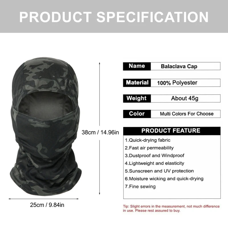 Balaclava Camuflada para Cicli - Balaclava Ski Mask avaliação e preço