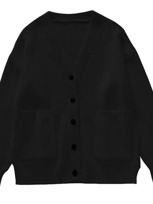 Cardigan solto feminino manga  - Wool Coat Peacoat avaliação e preço
