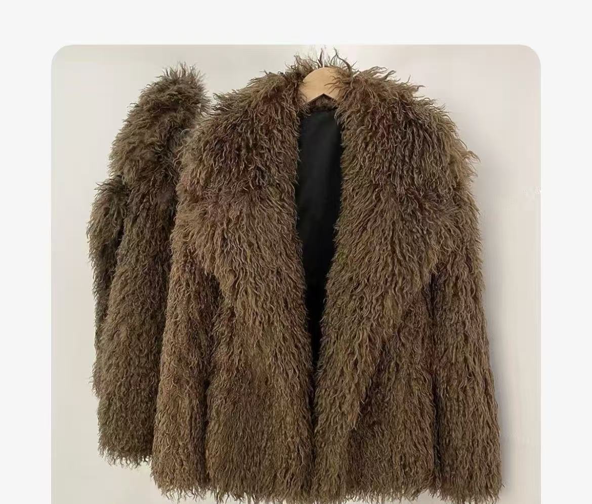 Casacos de pele femininos outo - Wool Coat Peacoat avaliação e preço