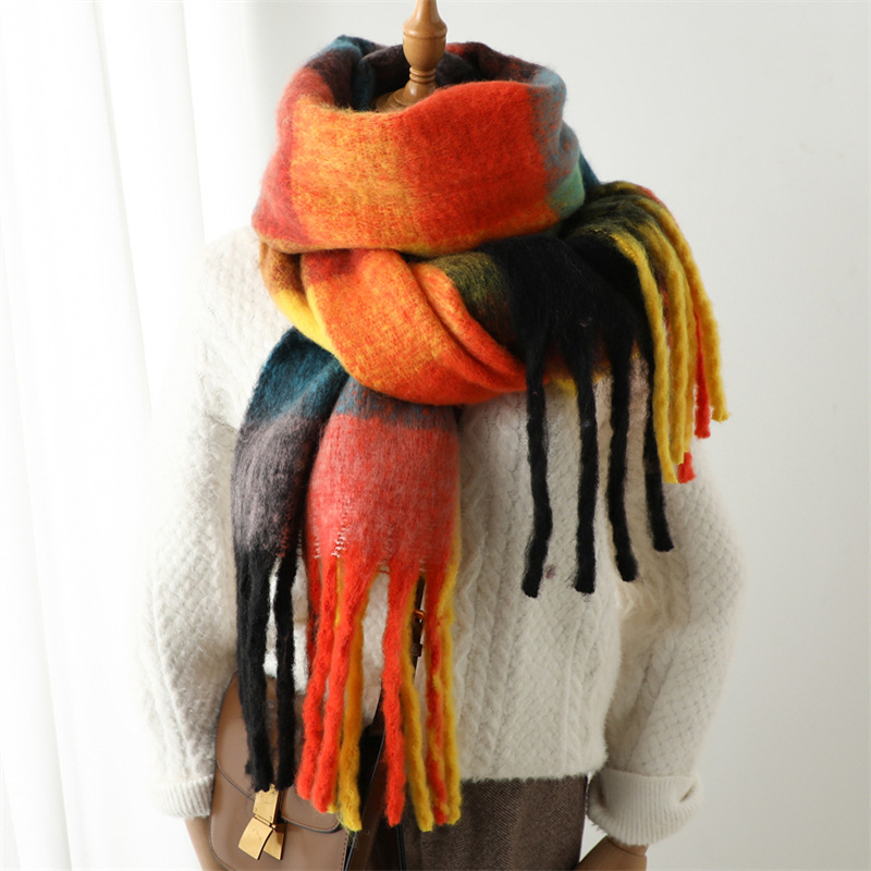 Novo Cachecol Xadrez de Outono - Wool Scarf Men avaliação e preço