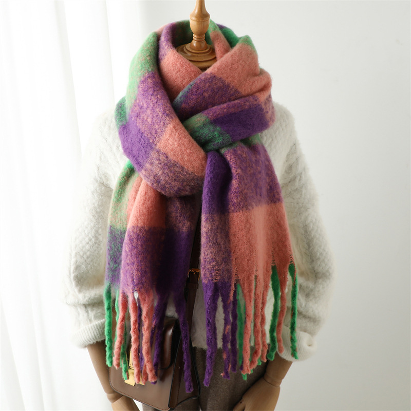 Novo Cachecol Xadrez de Outono - Wool Scarf Men avaliação e preço
